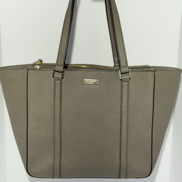 Kate Spade New York Newbury Lane Briar Saffiano Leather Tote in Warm Taupe - Picture 2 of 12